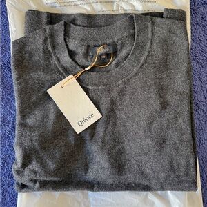 Quince Charcoal Crew Neck Sweater
